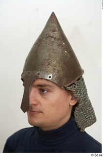 Photos Medieval Knight Plate Helmet 3 Helmet with chainmail army…